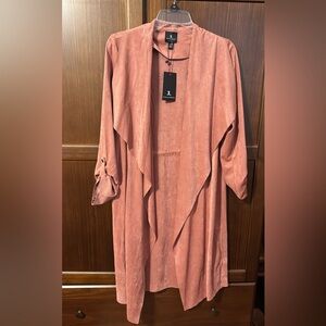 Jessica London Soft Pink Open Cardigan